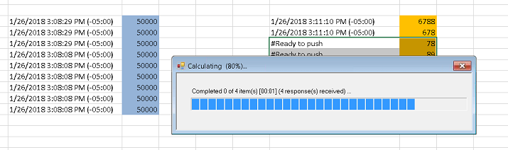 Screen capture showing the calculation pop-up.